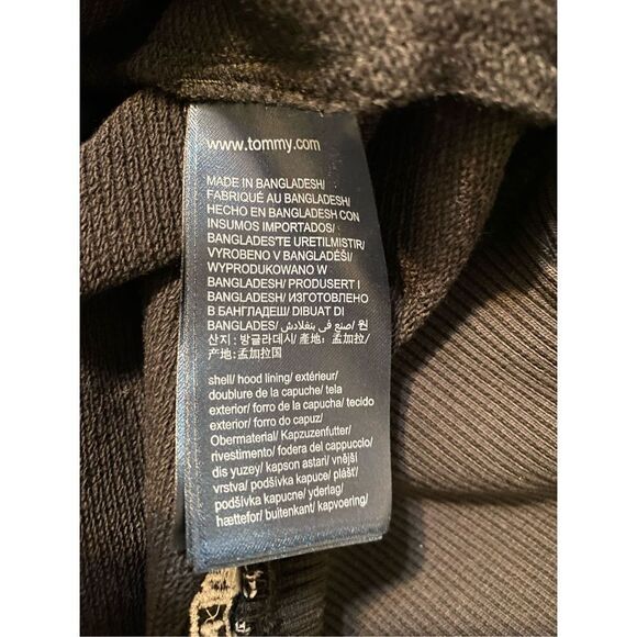 Tommy Jeans Men's Embroidered Drawstring Hoodie Jacket Black Small - Picture 10 of 11